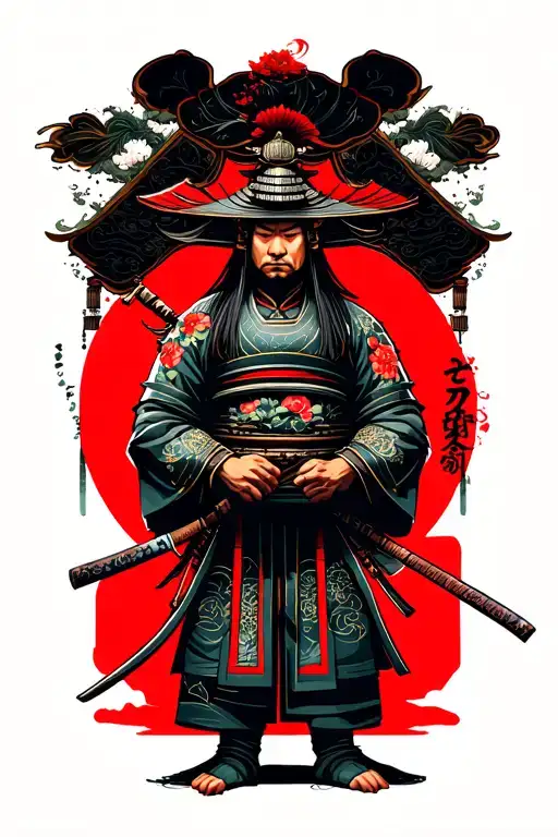 Samurai Warrior Holding