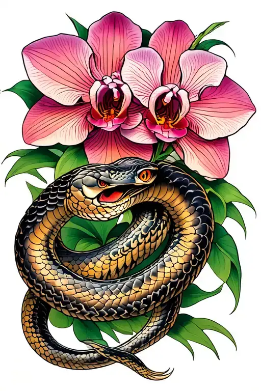 The Snake Pierces The Orchid