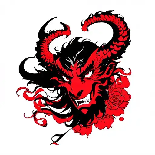 Sketch Of Tatto Demon Liss Of Anime Man Gasoline