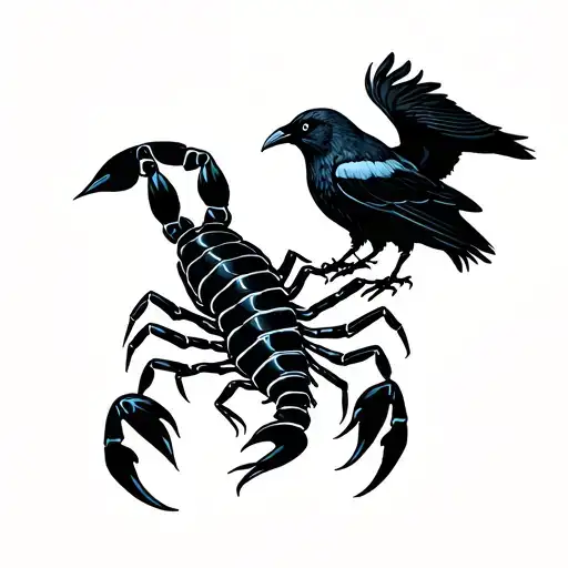 Scorpion With Crow