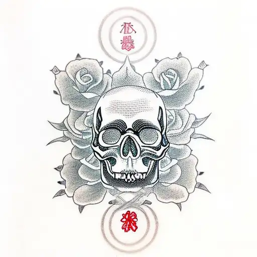 Skull Rose Japanese