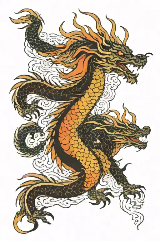 Fearful Dragon And Lightness