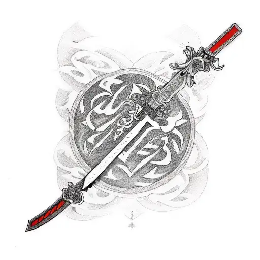 A Sword With A Little Writings On It
