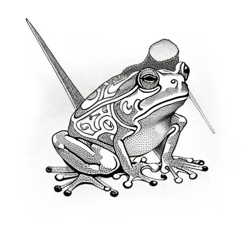 Frog Dressed Like A Crusaser Knight