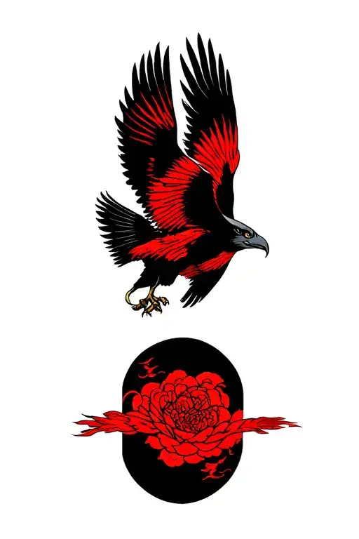 Eagle Black With Red Accents