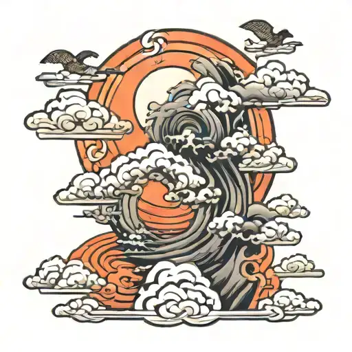 Sun Rising Behind Clouds