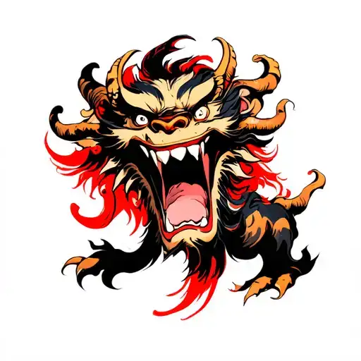 Demon Yelling With Background