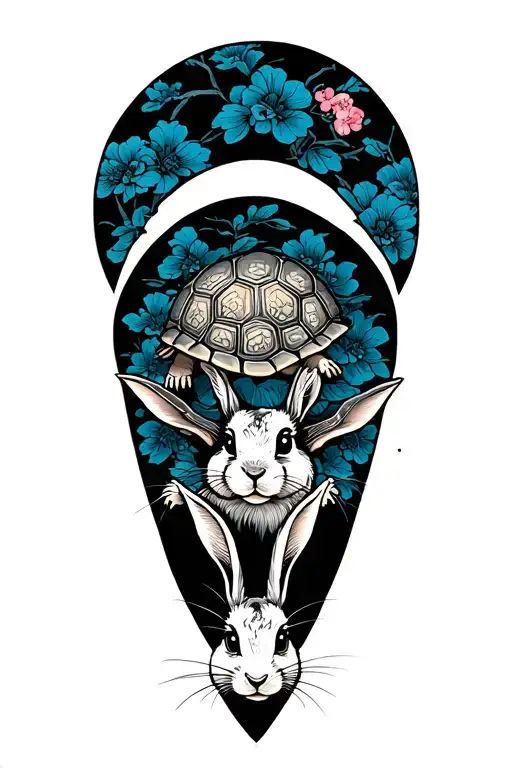 A Tortoise And A Hare Etching