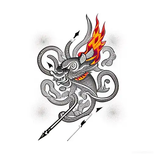 Single Arrow On Fire