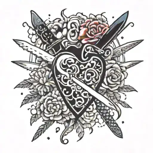 Broken Heart And Knife And New Life