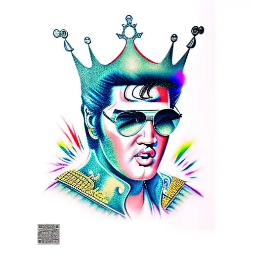 Elvis With Spraypaint Crown