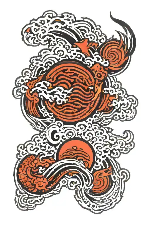 Flame And Sun Rising