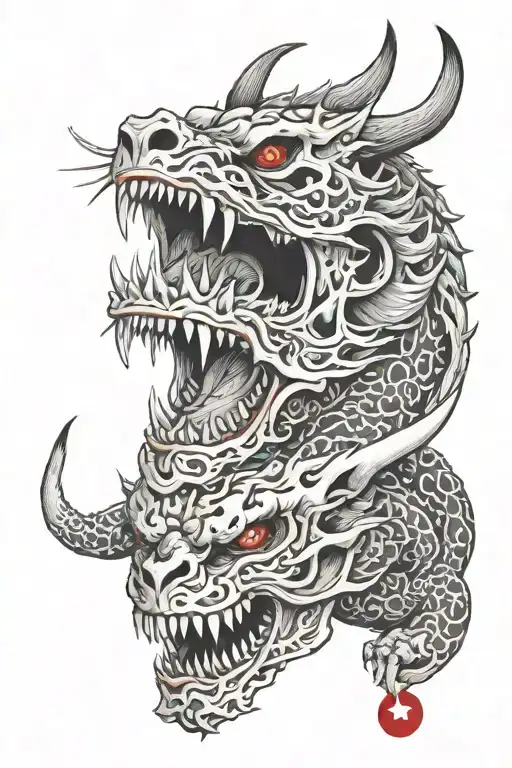 Dragon Tiger Skull