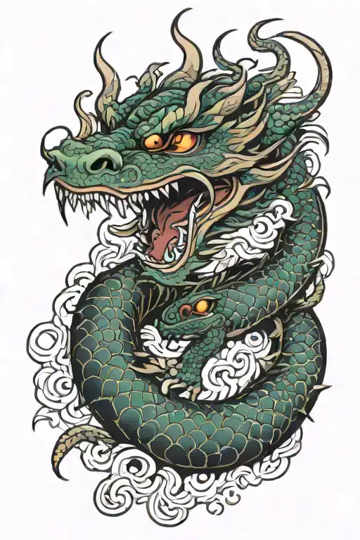 Yakuza Sleeve Tattoo Dragon Eating