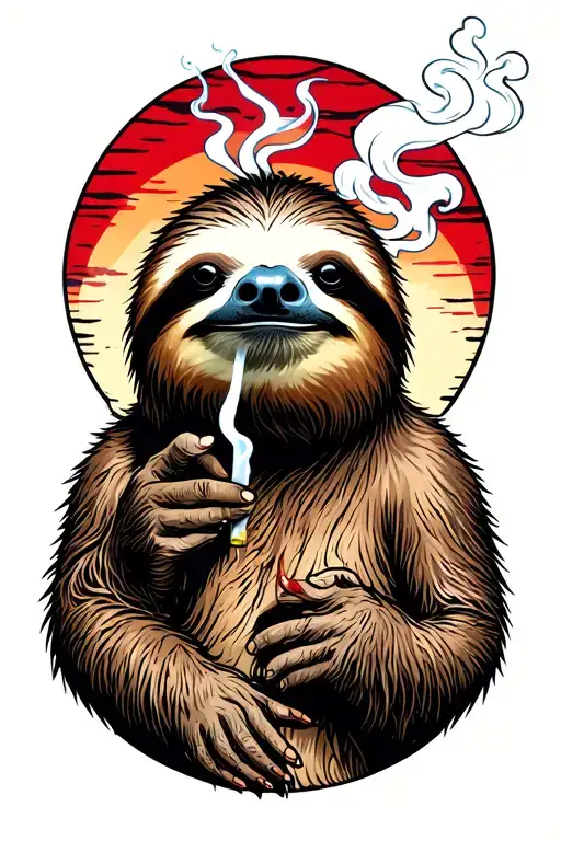 Sloth Smoking A Joint