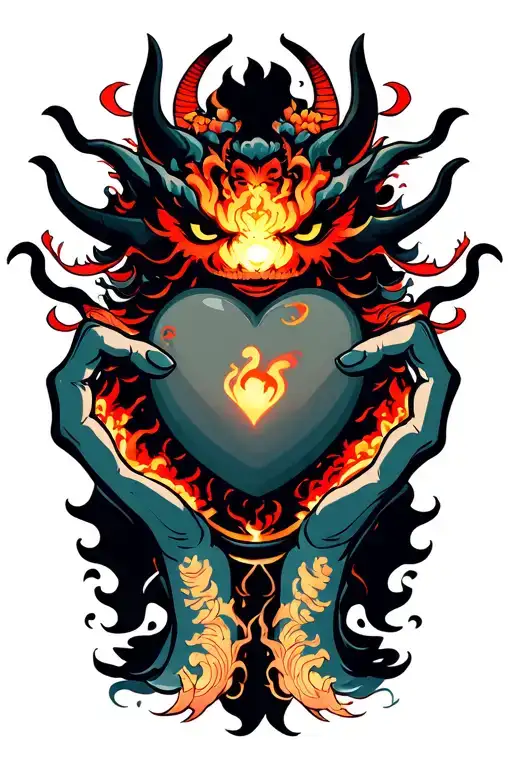 Demon Hands Holding A Buddhist Hearth