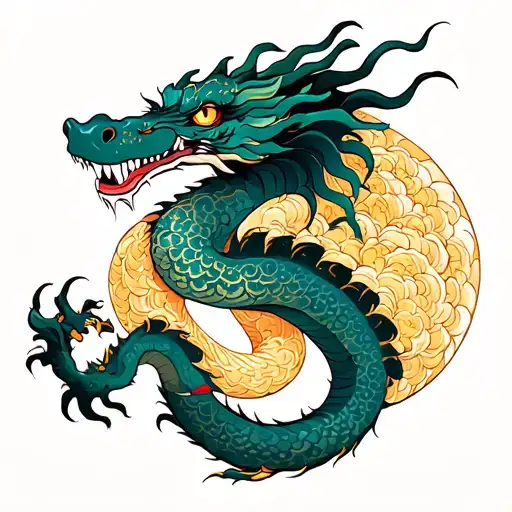 Dragon With Cancer Zodiac Sign