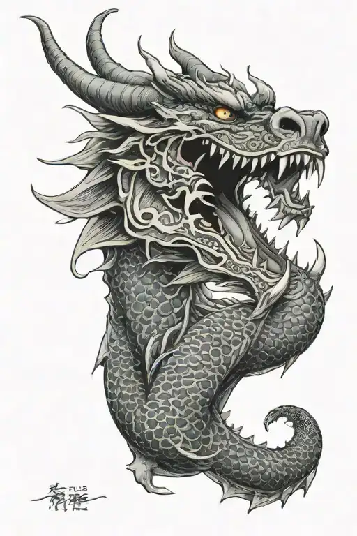 Dragon Sleeve Mouth Open
