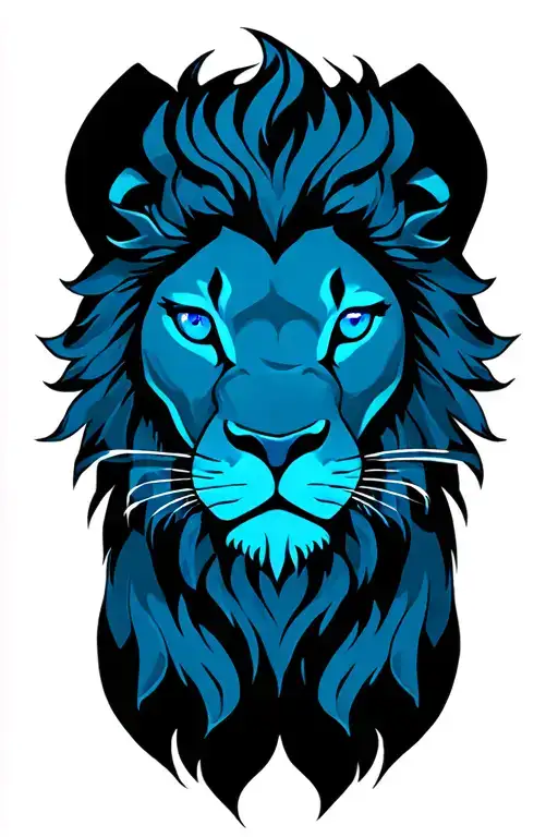 Lion With Blue Eyes