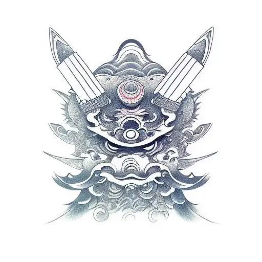 A Detailed Katana That Is Minimal And Artistic