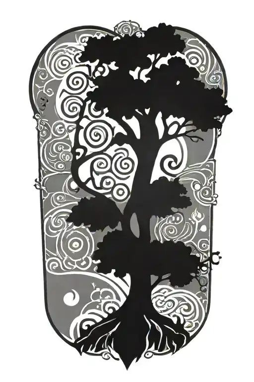 Tree Of Life Incorporated In A Treble Clef