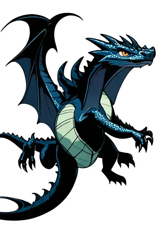 Night Fury From How To Train Your Dragon Flying Upwards