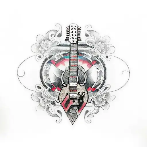 Both Electric And Classic Guitar With Somethings