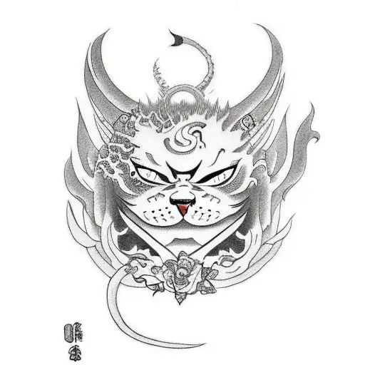 Demon Playing With A Cat