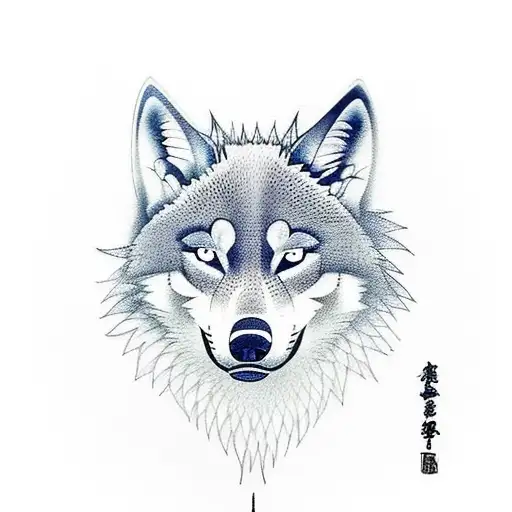 A Tattoo Of A Wolf Silhouette Surrounded By Jiu Jitsu Grappling Positions