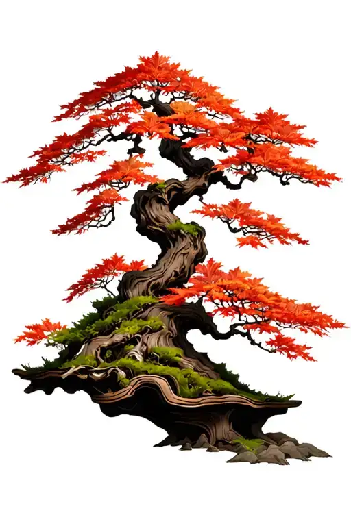 Bloodgood Japanese Maple Bonsai Tree In Fall