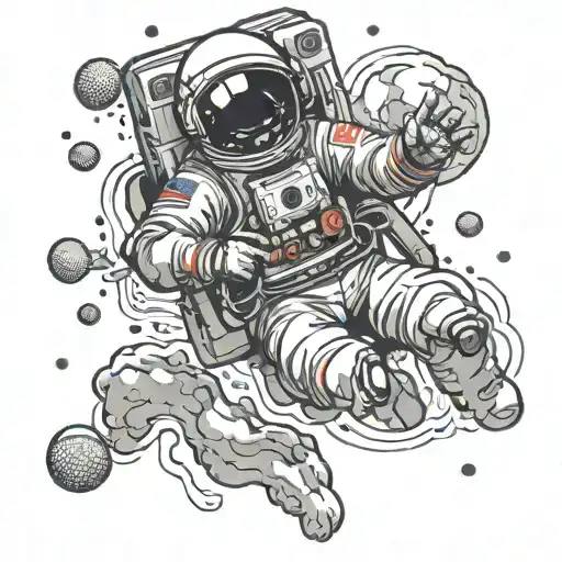 Astronaut Floationg In Space