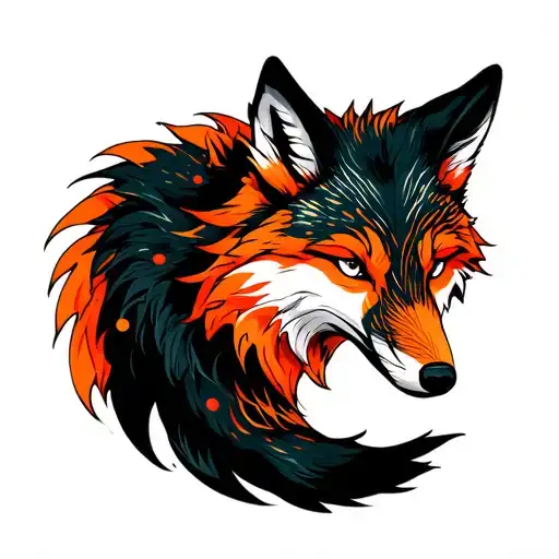 Fox Like Wolf With Forest Shadows