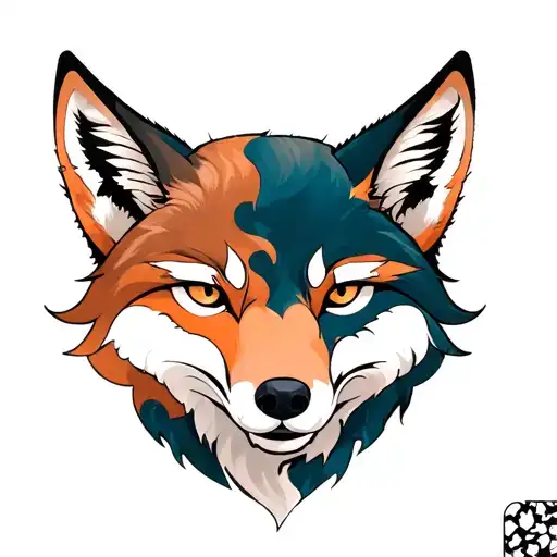 A Mix Of Fox And Wolf With Forest Shadows