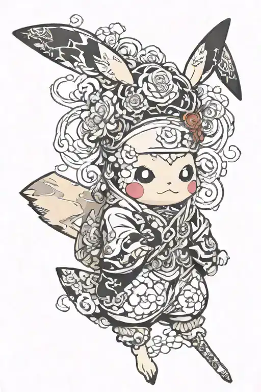 A Bunch Of Different Pikachu Cosplaying As Different Anime Characters