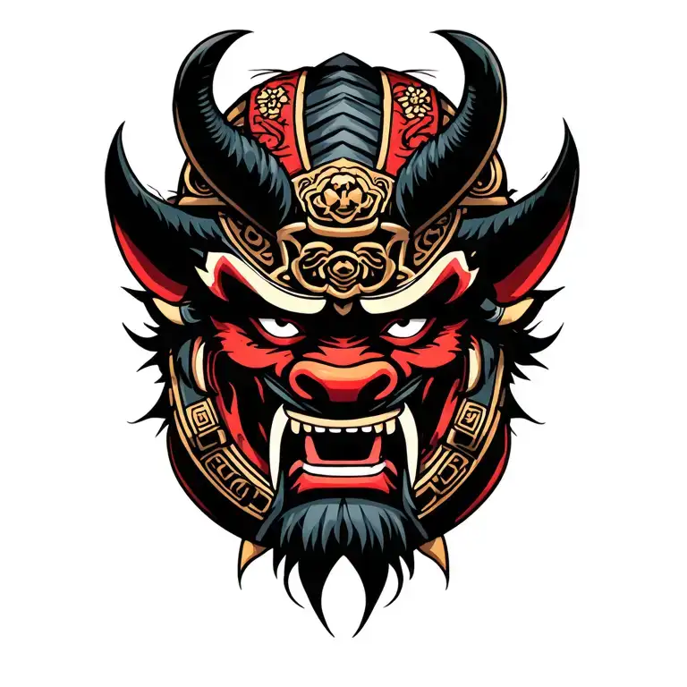 Samurai Oni Mask