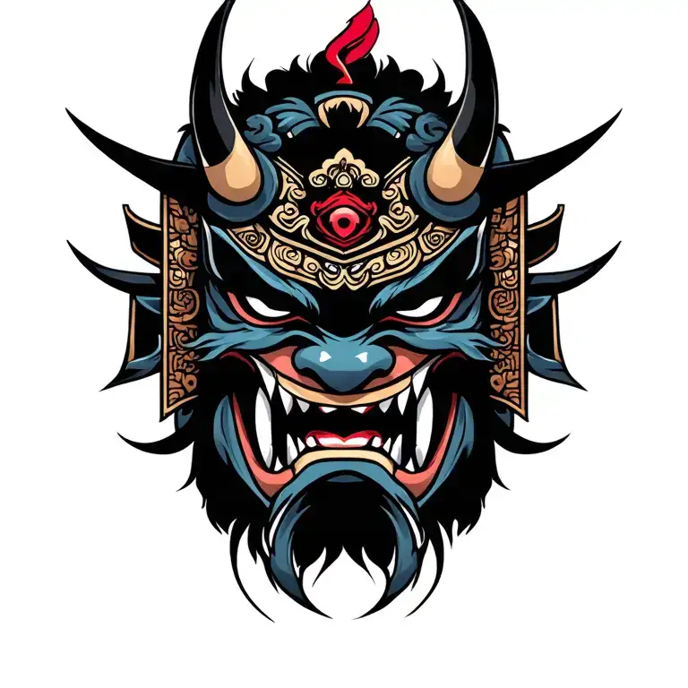 Samurai Oni Mask