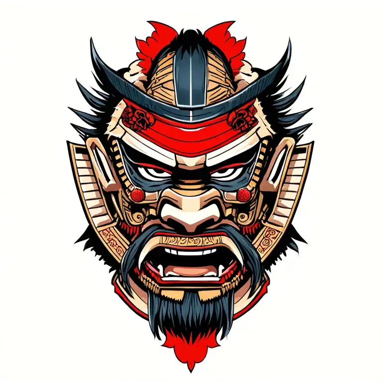 Samurai Head They Mask