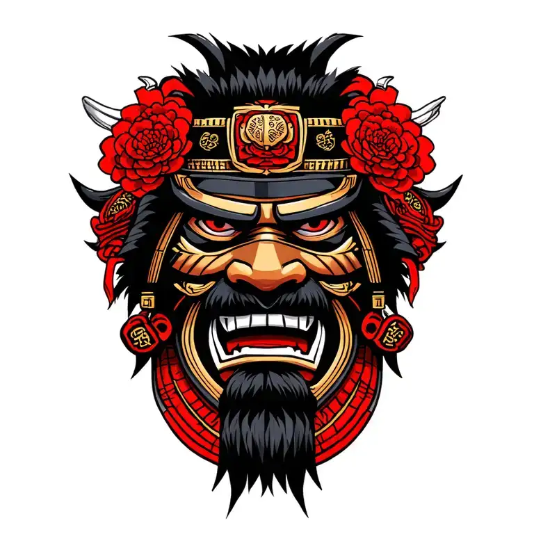 Samurai Head They Mask
