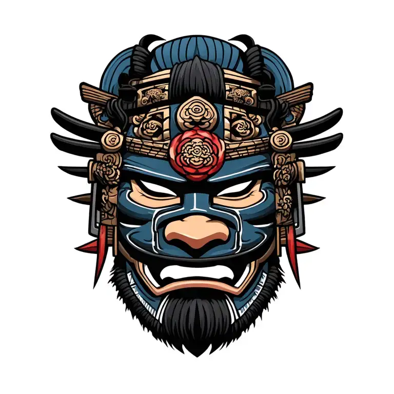 Samurai Head They Mask