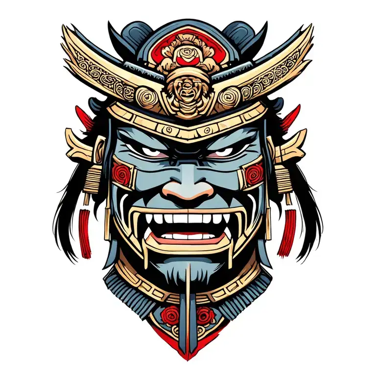 Samurai Head They Mask