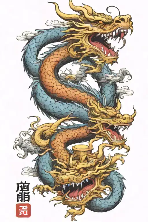 Dragon In Japan Tower Tatto