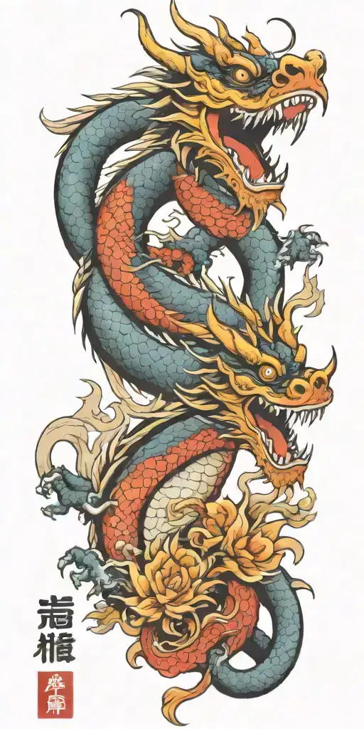 Dragon In Japan Tower Tatto