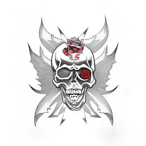 Skull And Devil Fighting Jiu-jitsu