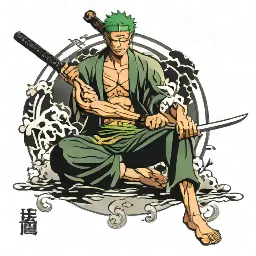 Zoro From One Piece To Cover Up An A Minimalist