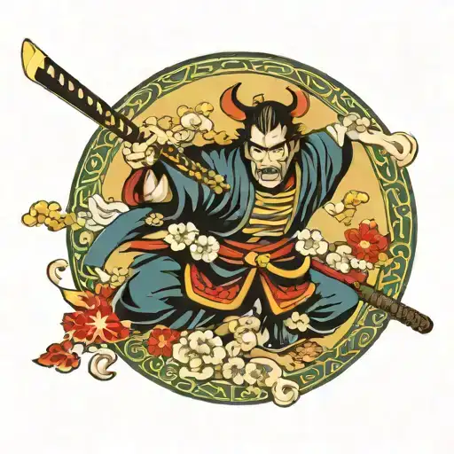 I Want A Samurai And A Japanese Traditional Animal