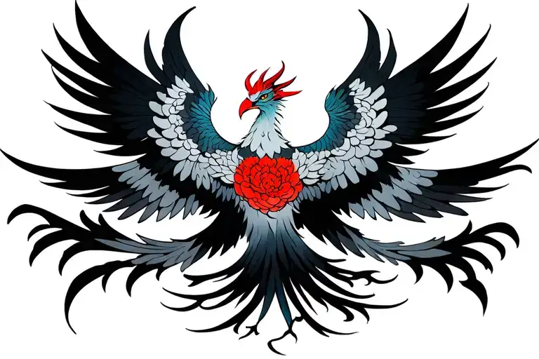 Phoenix With Outstretched Wings