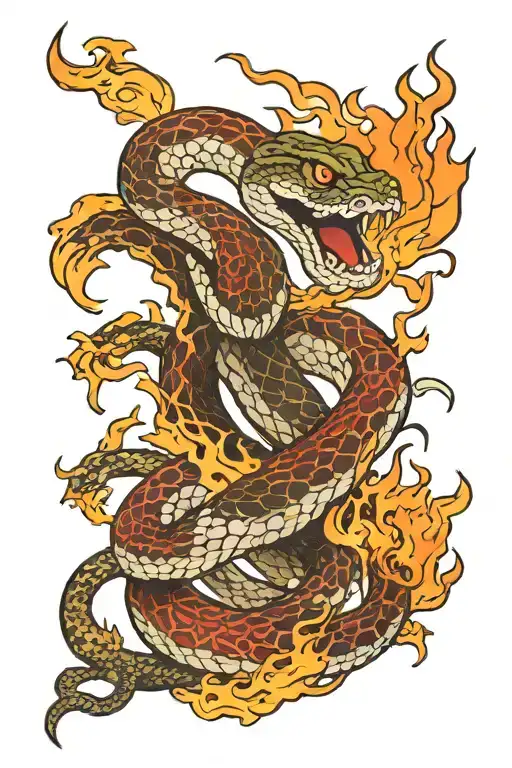 Snake On Fire Rising