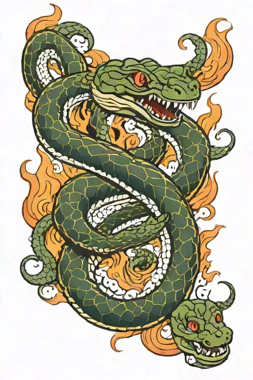 Snake On Fire Rising