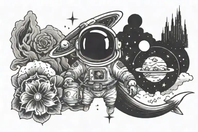 Space Themed Tattoo Inspired