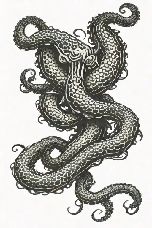 A Kraken Tentacles Emerging Towards The Top